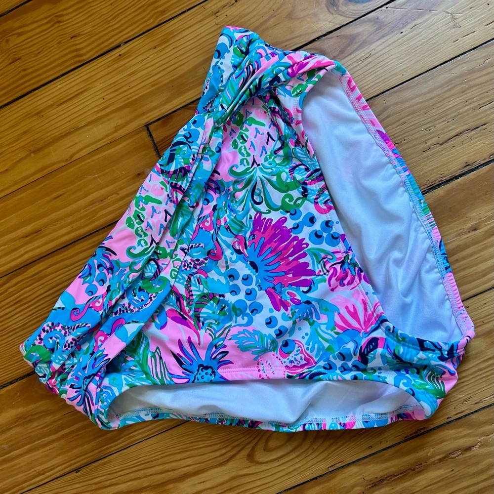 SOLD Lilly Pulitzer Pink and Blue Floral Bikini Bottom